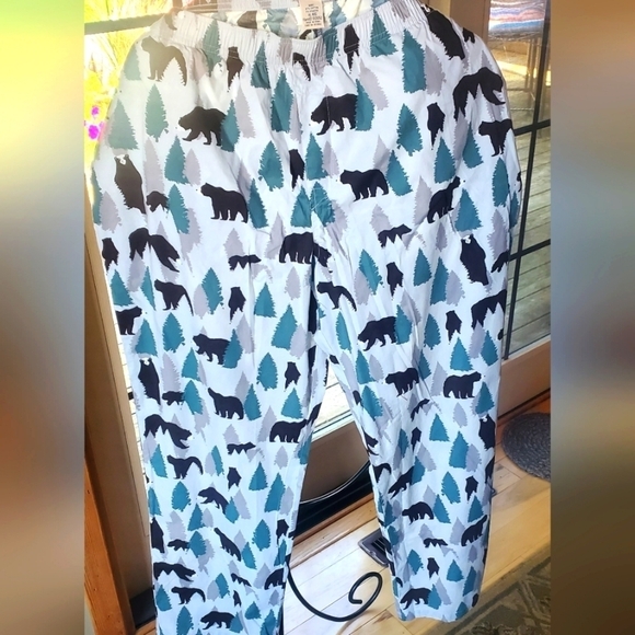 L.L. Bean Comfort Stretch Woven Sleep Pants Sz. XL Flint Bear NWT - Picture 1 of 13